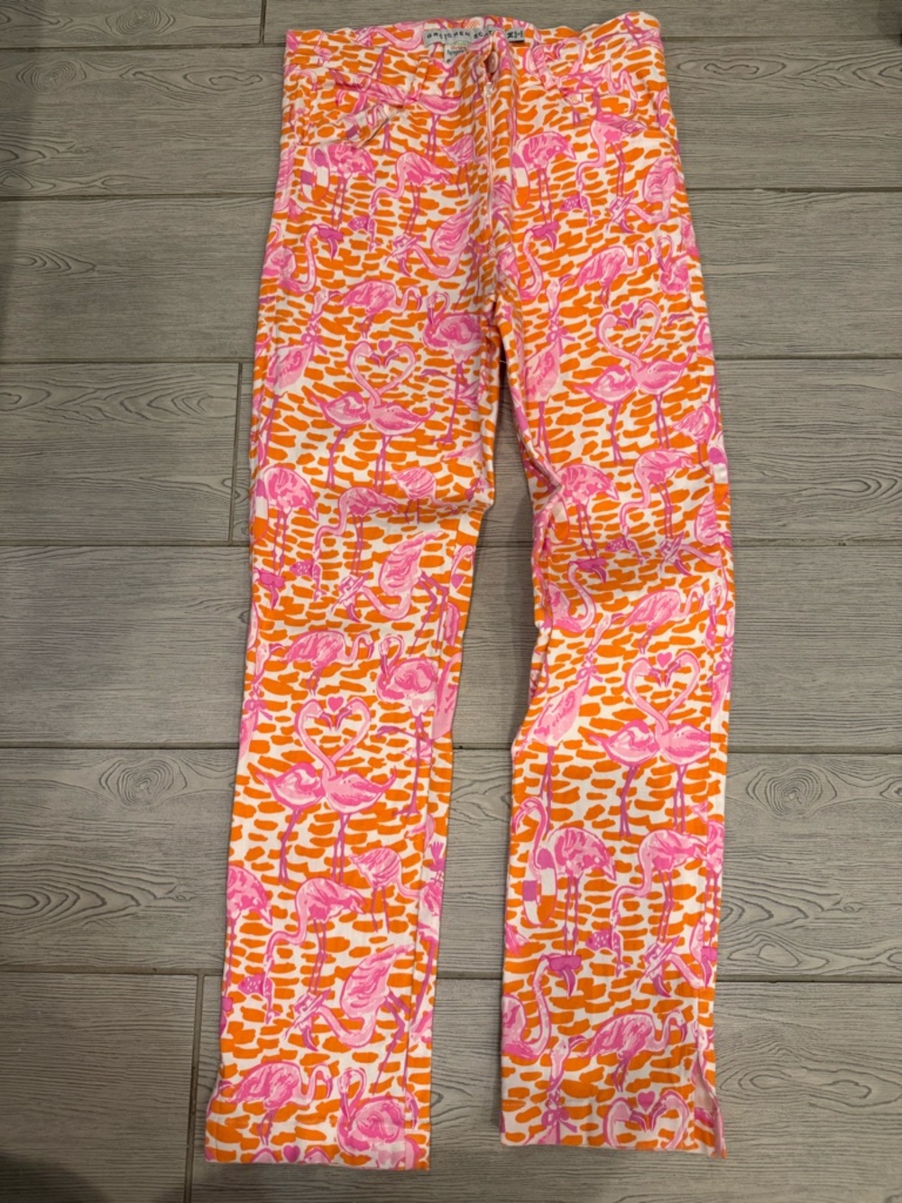 Gretchen Scott Pink and Orange Flamingo-Print Shorts